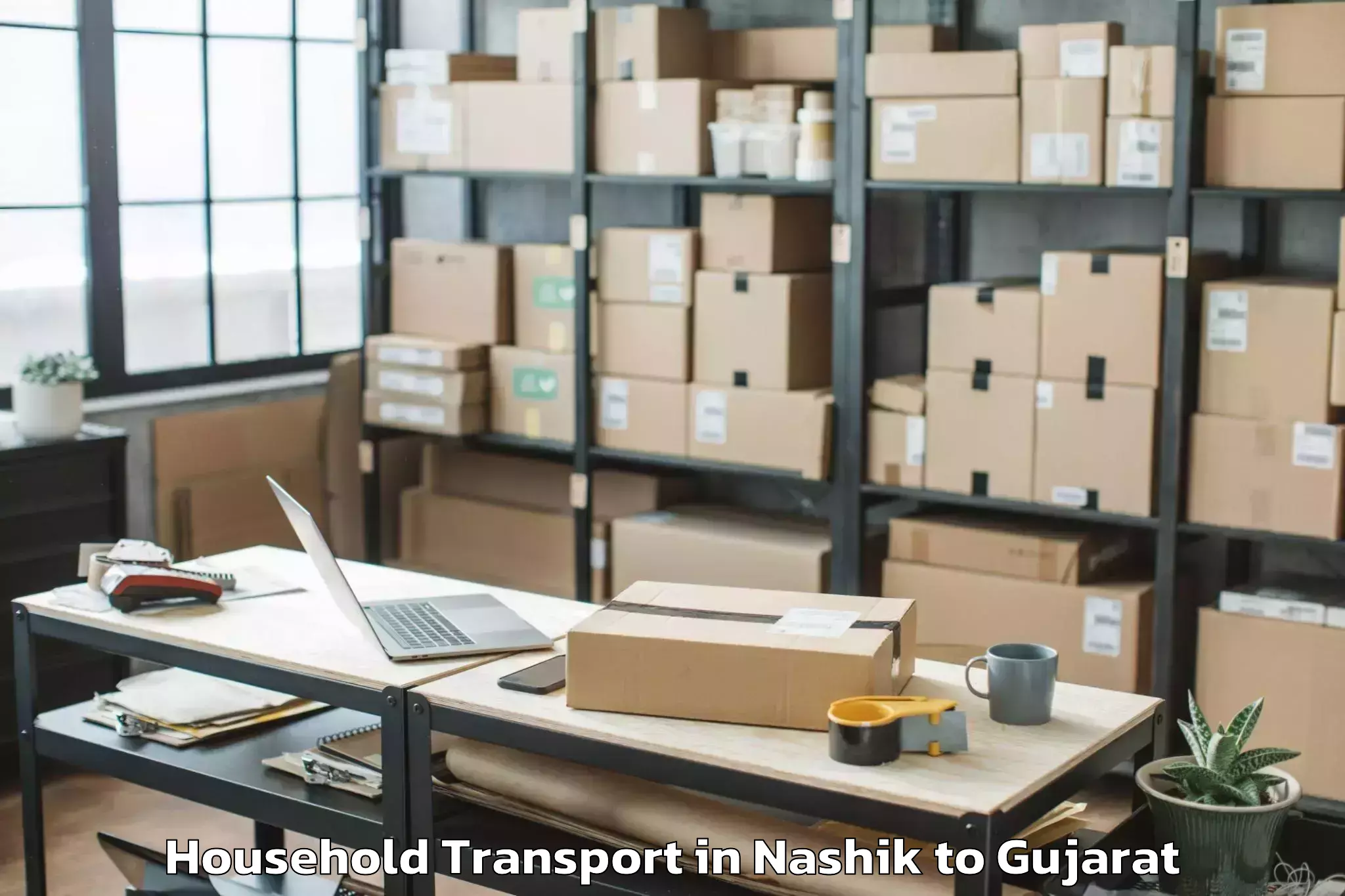 Nashik to Valod Household Transport Booking